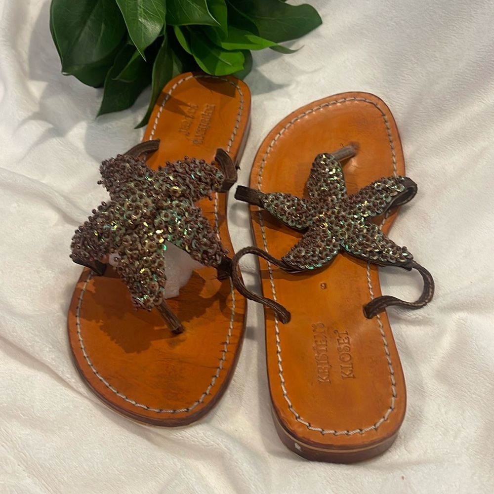 Kristen’s Kloset Brown Starfish Sandals